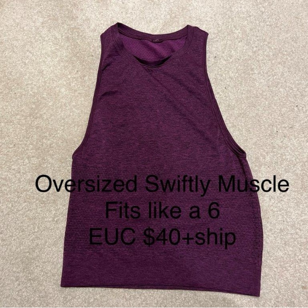 Lululemon Oversized Swiftly Muscle Tank Top - Deep Plum